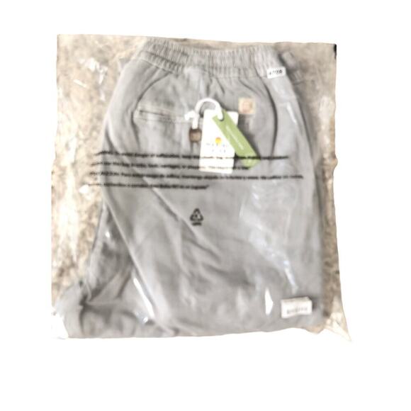 Marine Layer Saturday Jogger Pants Drawstring Waist Slim Fit Light Grey NWT L - Picture 4 of 10